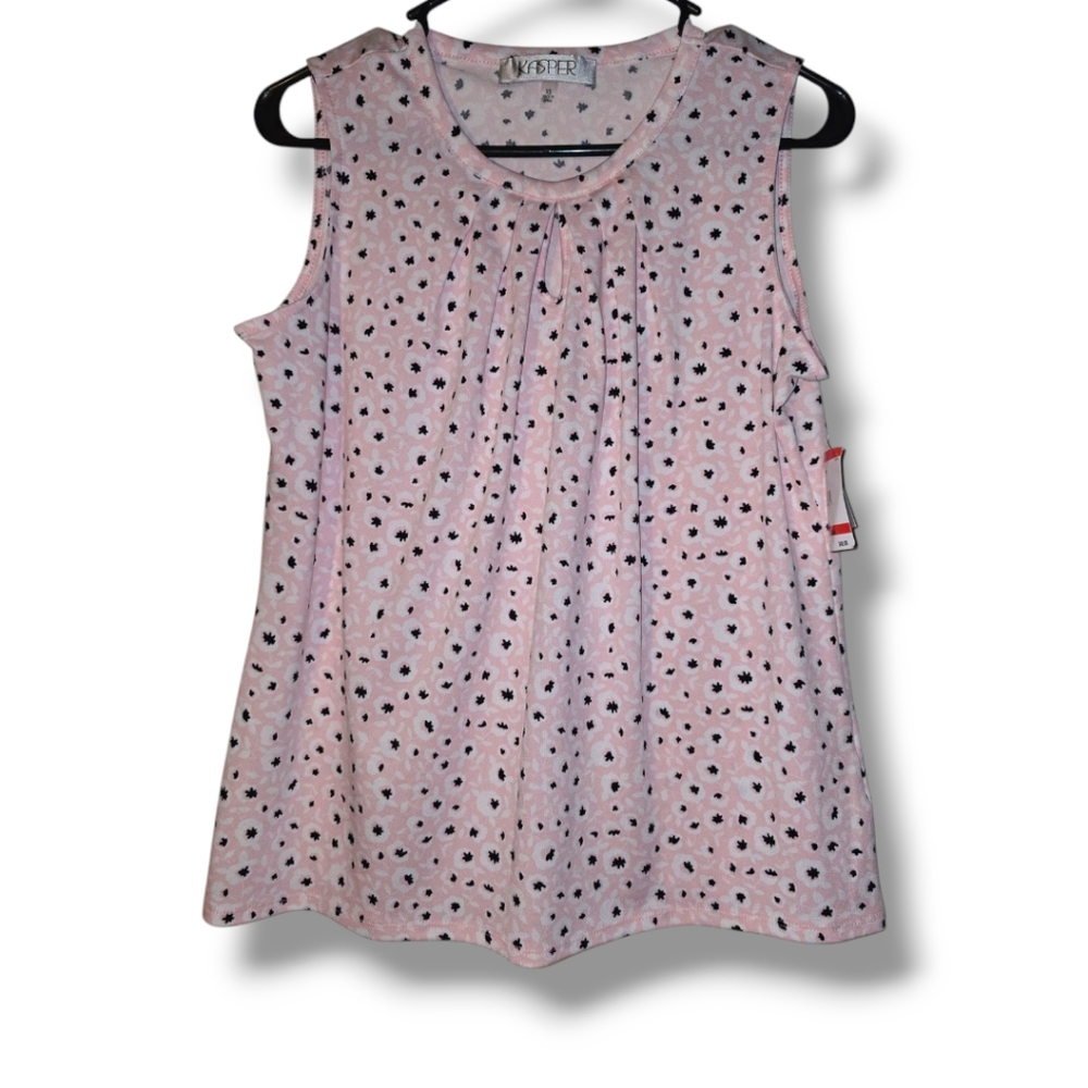 NWT- Kasper ladies' keyhole sleeveless blouse. Sz XS